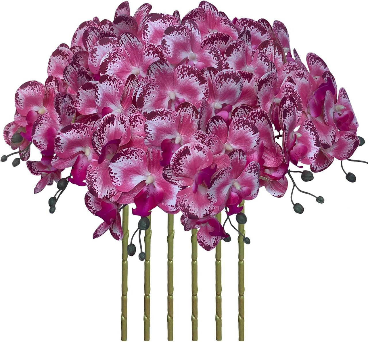 6PCS 32" Artificial Orchid Flower Stems – Phalaenopsis Faux Flowers for Home Decor